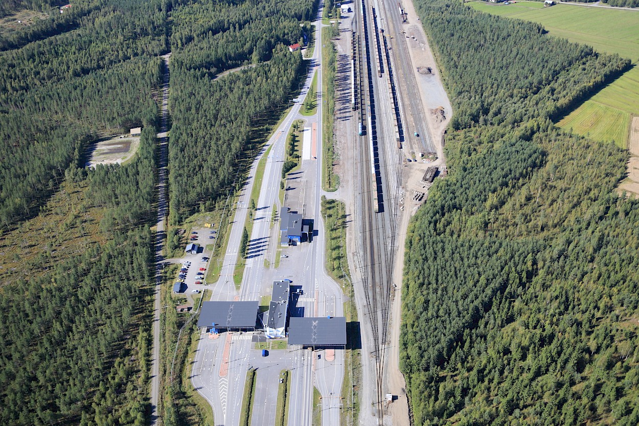 Aerial photograph of Niirala border crossing point